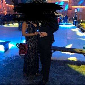 BCBG Sequin Black Gown